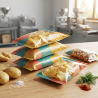 Film en rouleau laminé BOPP CPP imprimé sur mesure, qualité alimentaire, thermoscellable, pour l'emballage de snacks, biscuits, chips et produits de boulangerie
