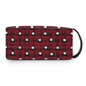 Red Color Customs Design Waterproof Makeup <b>Bag</b> Travel Cosmetic Pouch <b>Large</b> Capacity <b>Toiletry</b> Organizer Portable Wash <b>Bag</b> - Product Image 3