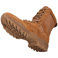 Bottes tactiques de combat pour hommes - Bottes d'hiver respirantes mi-mollet pour la randonnée et l'escalade avec fermeture éclair et lacets, semelle extérieure en caoutchouc