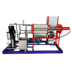 Plate and frame hydraulic holding pressure filter press Small affordable laboratory filter press for Dairy Brewing Soy Saucet