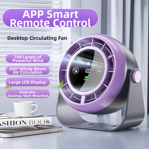 Ventilador de Circulação Inteligente com Controle por APP, Recarregável via USB, 100 Velocidades Ajustáveis, para Mesa, Parede, Casa e Escritório, OEM ODM - Product Image 5