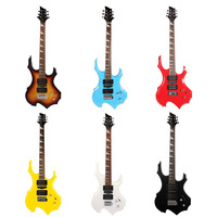 Black Flame gitar elektrik 6 senar keren putih matahari terbenam 24 fret Kit gitar listrik Maple Guitarra dengan aksesoris pilihan tas