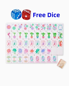 Fichas de Mahjong de Perla Rosa, Fichas de Mahjong Americanas de Perla de Cristal / Juego de Lujo de Fichas de Mahjong Americanas Grabadas - Product Image 2