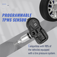 Capteur de pression des pneus programmable universel à double fonction TPMS 433 MHz et 315 MHz Jauges de pression des pneus