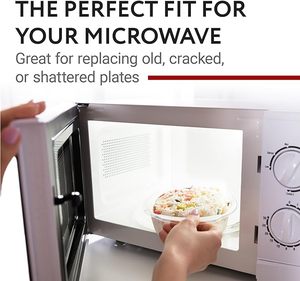 12.75 Inches/324mm Eco-Friendly Engraved Food Grade Glass Microwave Plate/<strong>Dish</strong> <strong>Replacement</strong> - Product Image 5