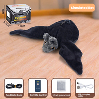 Jouet interactif électrique pour chat en peluche, motif chauve-souris, à induction, pour chatons et chats d'intérieur, anti-ennui, à activation automatique