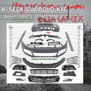 ชุดตัวถังพลาสติกสำหรับรถโปโล <span class=keywords><strong>WRC</strong></span> 2010-2018 Mk5 <span class=keywords><strong>R</strong></span> กันชนไฟตัดหมอกต่ำไปสูงอัพเกรดกระโปรงด้านข้างแบบกลอน - Product Image 5
