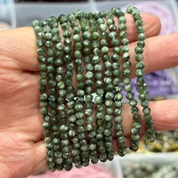 Bracelet extensible fait main en perles de cristal micro-facettées de 4 mm, polies, tendance mode