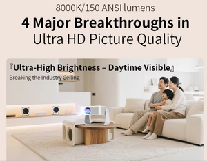 Proyector <span class=keywords><strong>LED</strong></span> 4K 2026 en Oferta, ANDROID 13, 180 <span class=keywords><strong>ANSI</strong></span> Lúmenes, 2+16G, Altavoces Integrados, Control Remoto por Voz, Enfoque Eléctrico de 120 Pulgadas - Product Image 5