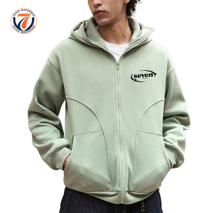 高品质定制男士印花厚重连帽衫，带滑雪面罩巴拉克拉瓦，超大号全拉链连帽衫运动衫，适合男士 - Product Image 3