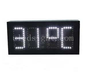 LED Digital Wall Clock Outdoor LED Time and Temperature Display