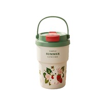 Mug à café isotherme à double bec verseur avec revêtement intérieur en acier inoxydable 304, portable, facile à nettoyer, haute isolation, thermos moderne et minimaliste