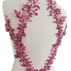 <span class=keywords><strong>Prix</strong></span> d'usine, patch décoratif floral fait main en maille acrylique perlée et à sequins, à appliquer soi-même, <span class=keywords><strong>prix</strong></span> par paire, délai <span class=keywords><strong>de</strong></span> livraison d'échantillon <span class=keywords><strong>de</strong></span> 7 jours - Product Image 3