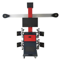Machine d'alignement à quatre roues mobile 3D haut de gamme avec équilibreur de roue de précision de levage automatique et d'armoire à outils