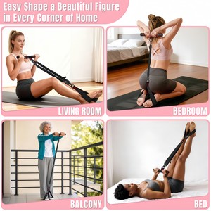 Pédalier de tension amélioré avec poignées, tubes en latex et tissu en mousse souple pour exercices de sit-up, bras et Pilates - Product Image 6