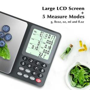 栄養スケールステンレス鋼デジタルキッチンフードスケール3Kg/0.1g食品の事実を計算するためのマクロカロリープロテイン脂肪 - Product Image 4