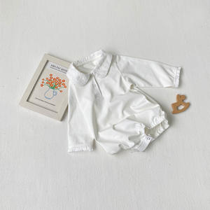 Body de Algodón con Cuello Peter Pan para Bebés Niñas, Primavera-Otoño - Product Image 4