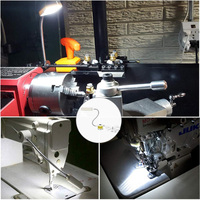 Lampe de travail à col de cygne flexible à LED pour machine à coudre avec base de montage magnétique pour établi tour perceuse à colonne