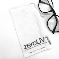 Pochette et tissu pour lunettes en microfibre à cordon de serrage de qualité supérieure avec impression personnalisée