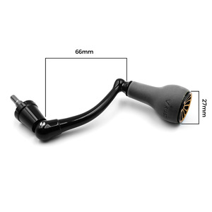 Empuñadura para Carrete de Pesca de 66 mm, Fibra de Carbono de 27 mm, TPE Negro, Compatible con Carretes de Spinning Penn 420ss 430ss - Product Image 5