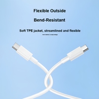Câble USB-C vers USB-C 6A avec puce E-Marker, charge rapide Type-C 100W, câble de données TPE pour téléphone Android, 1M 2M, OEM ODM, vente en gros