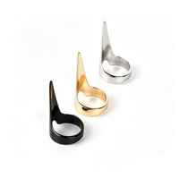 SM Fingers Claws Full Set Silver Black Gold Retro Metal Nail Punk Rock Fingernail Armor Gothic Talon Fingertip Cosplay Art SM