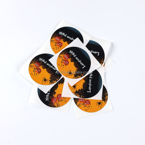 Autocollant adhésif double couche imperméable rond, étiquette pelable pour cosmétiques en vinyle - Product Image 3