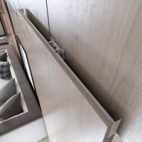 Herrajes para puerta de Granero corrediza flotante de 38 ", cierre suave, montaje en pared Interior, Kit rodante de pista oculta