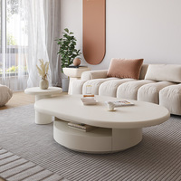 Table à plateau en pierre frittée, légère, extensible, réglable en hauteur, contemporaine, convertible et décorative, facile à assembler