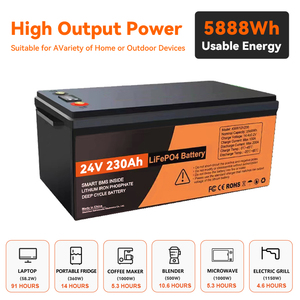 Batterie lithium-ion 24V 230Ah, 6000 cycles, garantie 5 ans, pour l'énergie solaire domestique et les applications marines, 24V 200Ah - Product Image 4