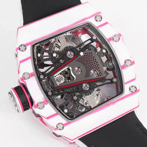 Reloj Automático de Lujo para Hombre, Caja con Degradado Blanco y Rosa, Movimiento Mecánico, Correa de Nailon Estilo RM, Reloj Deportivo - Product Image 4