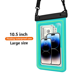Pochette étanche flottante pour téléphone de grande taille 10,5 pouces, IP68, double compartiment pour téléphone/argent, sac étanche pour téléphone portable, plage, voyage - Product Image 5