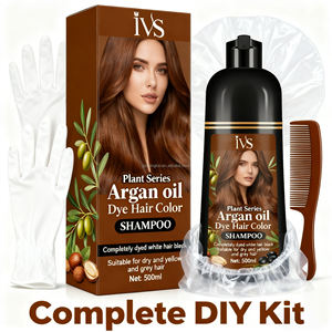 Snelheid Argan Olie Bruin Haarkleur Kleurstof Shampoo Geen Donkere Huid Cover Grijs Wit Haar Fabriek Private Label Oem - Product Image 3