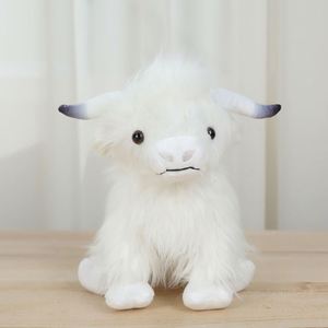 Jouets en peluche mignons de vache des Highlands, poupées en peluche d'animaux en simulation de vache à poils longs pour cadeau d'anniversaire pour enfants - Product Image 3