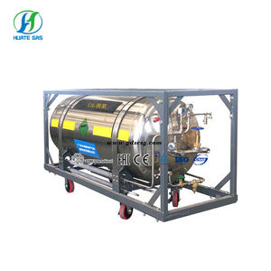 Serbatoio criogenico orizzontale in acciaio inox <span class=keywords><strong>500L</strong></span> LN2 LNG contenitore cilindro orizzontale LN2 - Product Image 2