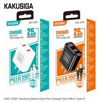 Ensemble de chargeurs KSC-2238 à double port (US) USB vers Type-C, modèle exclusif
