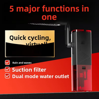 Filtre submersible interne pour aquarium moderne de luxe 5-en-1 avec éponge biologique en plastique, fonctionnement automatique