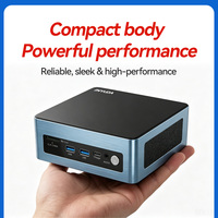 Mini PC Intel Ultra 5 225H AI, 8 Go DDR5, SSD NVMe 256 Go, Ordinateur de Bureau Silencieux pour Gaming, Double Démarrage Win11/Linux pour le Bureau
