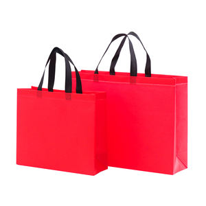 กระเป๋าผ้านอนวูฟเวนสีดำสำหรับของขวัญวันหยุดพิมพ์ลายถุงผ้านอนวูฟเวนทำเองซูเปอร์มาร์เก็ต - Product Image 3