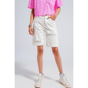 Bermuda in denim bianco - Product Image 6