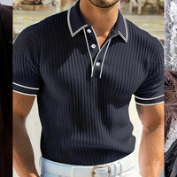 Kaos Golf Pria Berkualitas Tinggi Baru Musim Panas Kasual Rajutan 100% Katun Lengan Reguler Motif Cetak Bernapas Cepat Kering