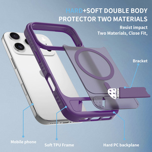 <span class=keywords><strong>Coque</strong></span> de luxe antichoc double avec support magnétique et chargement sans fil pour <span class=keywords><strong>iPhone</strong></span> 16 17 18 <span class=keywords><strong>Pro</strong></span> Max - Product Image 6