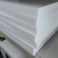 Feuille/Planche/Plaque en PTFE blanc pur personnalisable, épaisseur 5-100 mm, feuille de PTFE moulée par compression avec certification MSDS