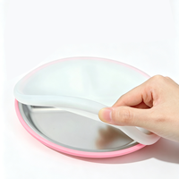 Assiettes divisées avec manchon en silicone et couvercle de rangement |   Assiettes pour dîner et collations, compatibles lave-vaisselle