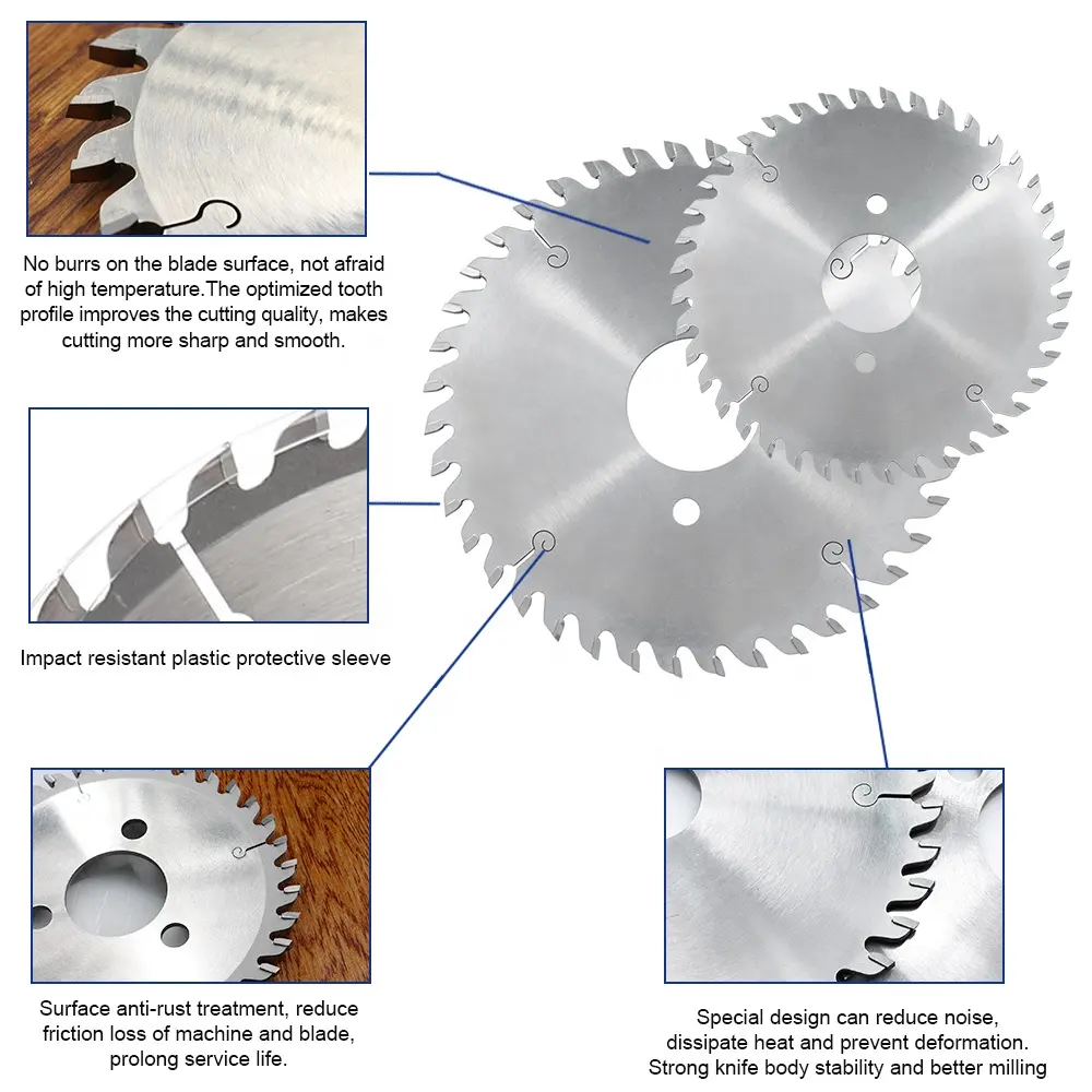 Lâminas de serra de 10 "pcd, lâminas de serra circular de tungstênio e carboneto para corte de madeira