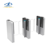 Torniquete Biométrico HFSecurity ST01, Puerta de Acceso Gubernamental de Alta Seguridad, Torniquete Giratorio Deslizante, Puerta Rápida