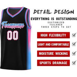 Camiseta de baloncesto personalizada para hombre, camiseta deportiva atlética con cuello en V, sublimada, con nombre y número del equipo, que absorbe la humedad, pantalones cortos - Product Image 2