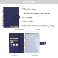 Yihe petit cuir Saffiano A5 plus large planificateur anneau Agenda liant Inserts diviseur onglets/classeur poches 10 existant coloré