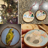 Ornements de Noël tranches de bois naturel bois non fini pré-percé avec trou cercles en bois tranches d'arbre pour
