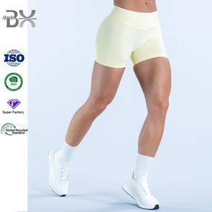 Shorts Deportivos de Cintura Media para Mujer, Transpirables, Cómodos, de Color Sólido, para Gimnasio, Yoga - Product Image 2